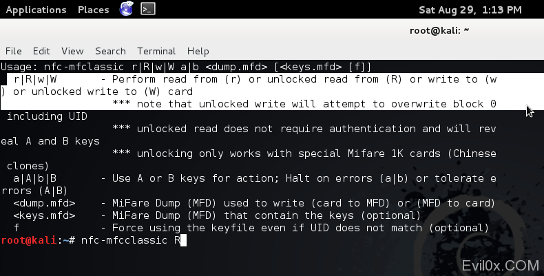 Kali平台下的M1卡破解 实战篇