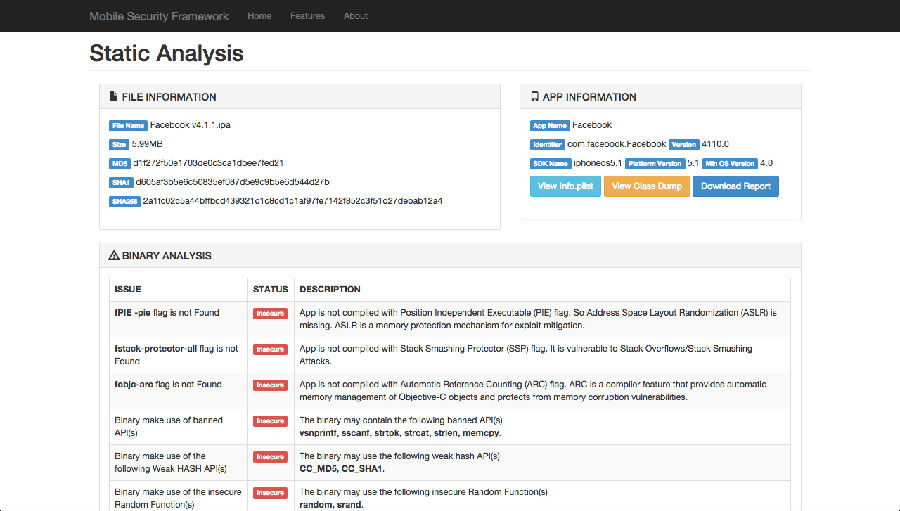 自动化移动安全渗透测试框架：Mobile Security Framework