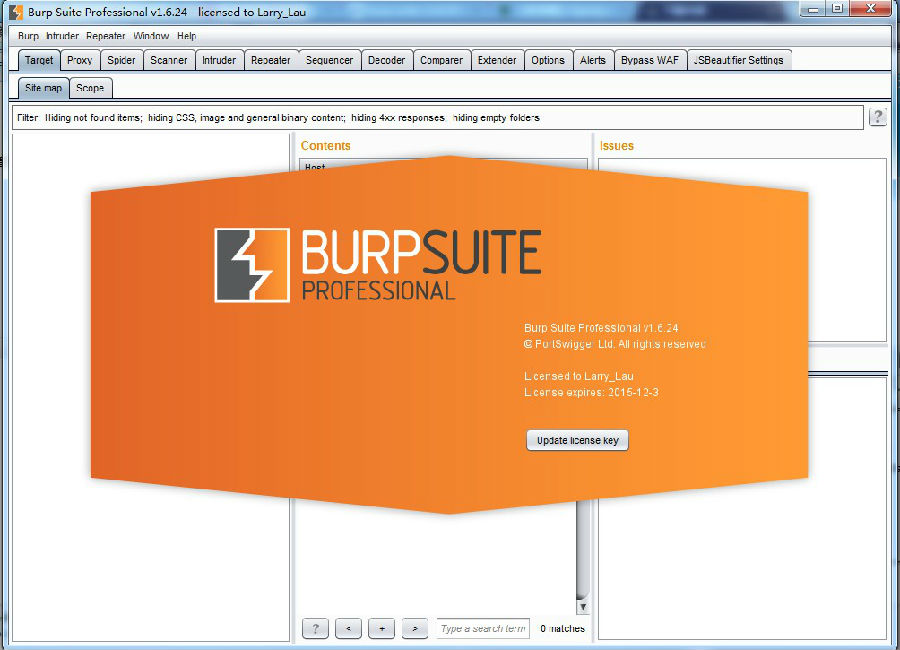 渗透测试神器Burpsuite Pro v1.6.24（含下载）