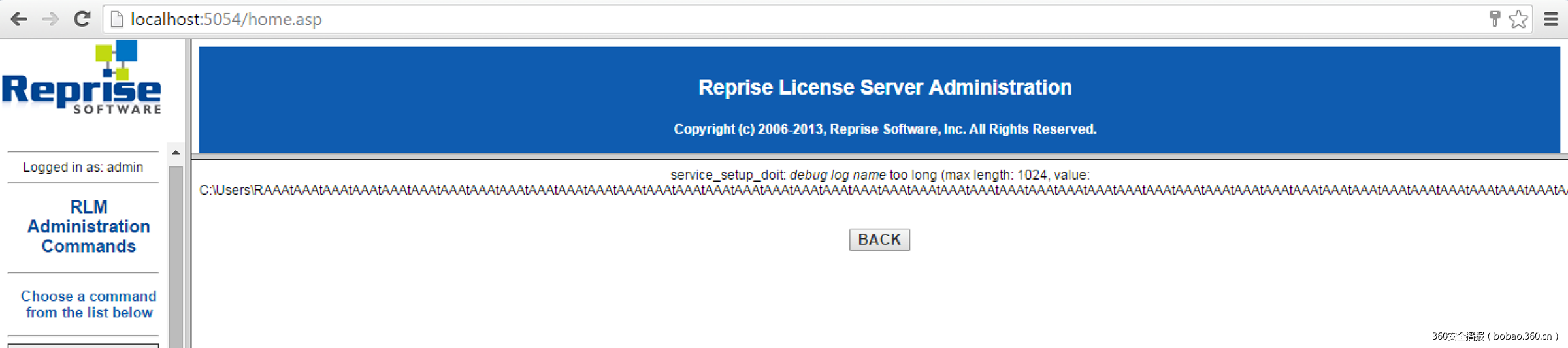 Borland AccuRev许可证服务器的缓冲区溢出漏洞