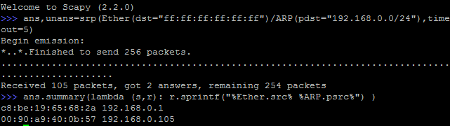 使用scapy做扫描器的一些技巧