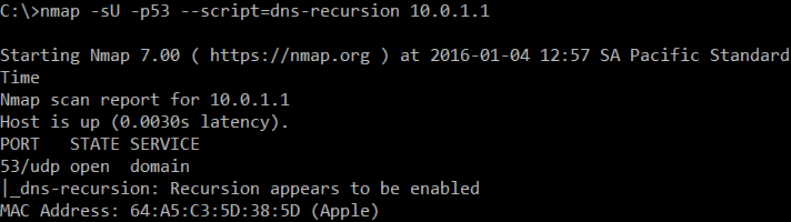测试DNS区域递归漏洞以及避免DNS放大攻击