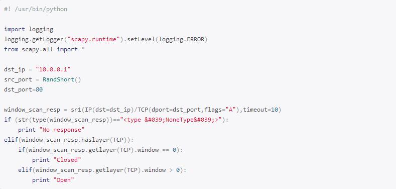 如何用Scapy写一个端口扫描器？