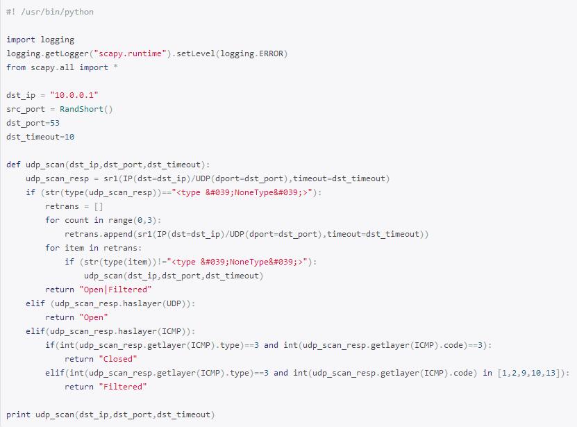 如何用Scapy写一个端口扫描器？