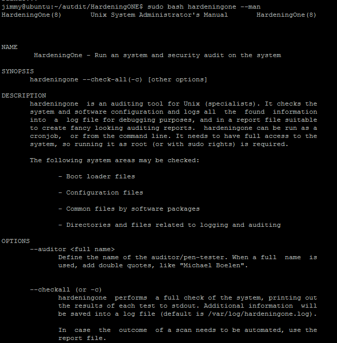 工具推荐：HardeningONE(类Unix系统安全检查脚本)