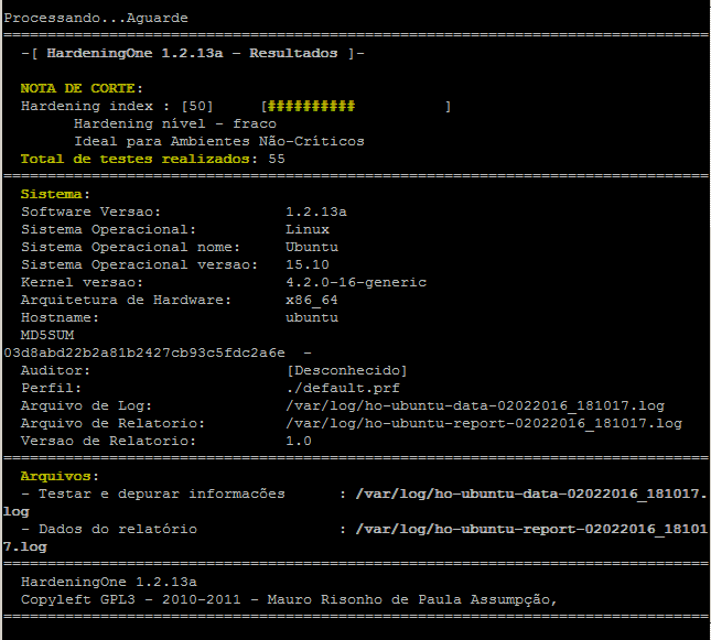 工具推荐：HardeningONE(类Unix系统安全检查脚本)