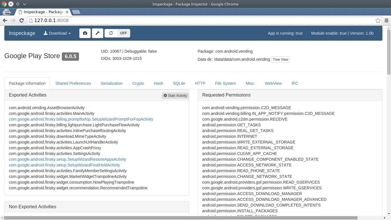 Inspeckage，安卓动态分析工具