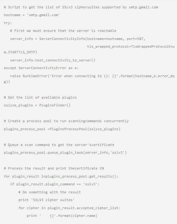 SSLyze：快速全面的SSL安全扫描器