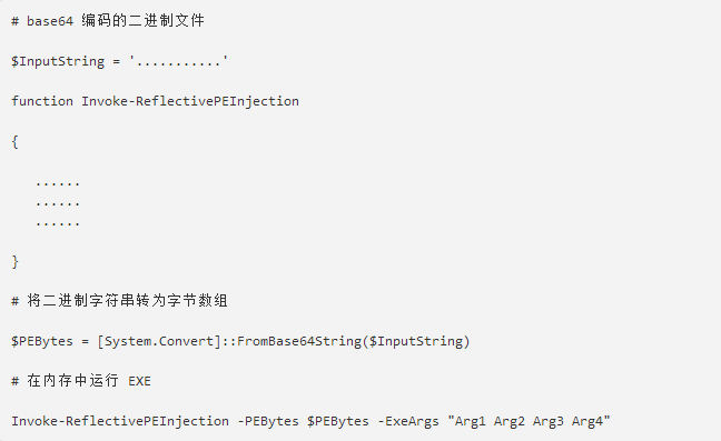 如何在PowerShell脚本中嵌入EXE文件