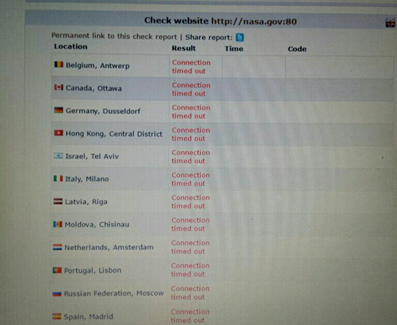 黑客对美国国家航空航天局进行DDoS攻击，并声称要关闭其电子邮件服务器