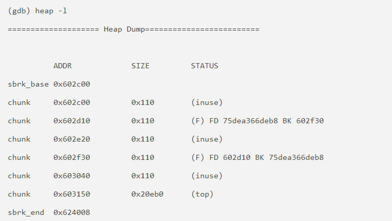 Libheap：一款用于分析Glibc堆结构的GDB调试工具
