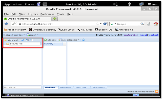 Dradis，Kali渗透测试报告生成器