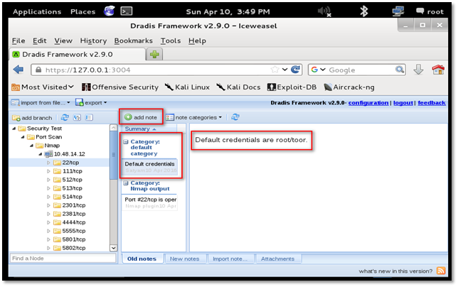 Dradis，Kali渗透测试报告生成器