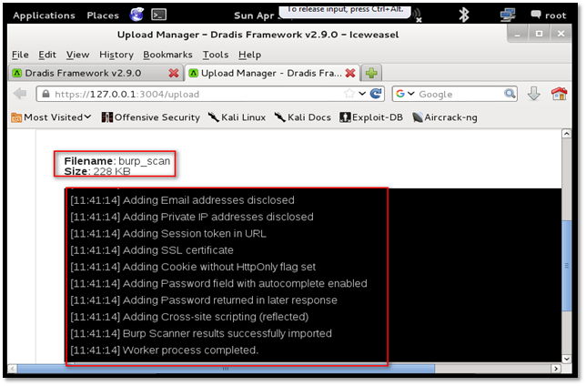 Dradis，Kali渗透测试报告生成器