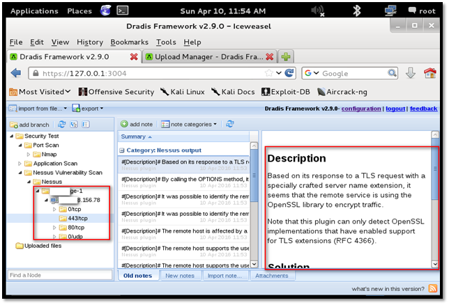 Dradis，Kali渗透测试报告生成器