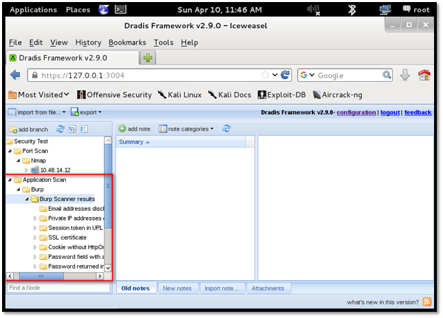 Dradis，Kali渗透测试报告生成器