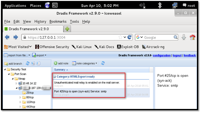 Dradis，Kali渗透测试报告生成器