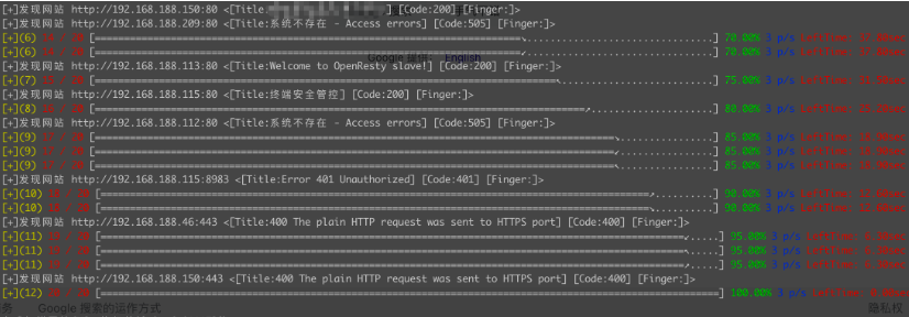 轻量级内网资产探测漏洞扫描工具